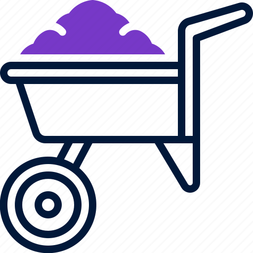 Wheelbarrow, construction, worker, industry, engineering icon - Download on Iconfinder