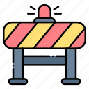 caution, barrier, construction, tools, obstacle