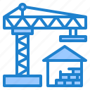 crane, construction, lifter, hook, building