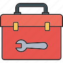 toolbox, container, repair box icon