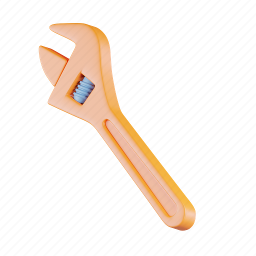 Wrench, adjustable wrench, gear, tool, equipment, repair, fasteners 3D illustration - Download on Iconfinder