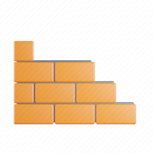 Wall, bricks, building, construction, concrete, architecture 3D illustration - Download on Iconfinder