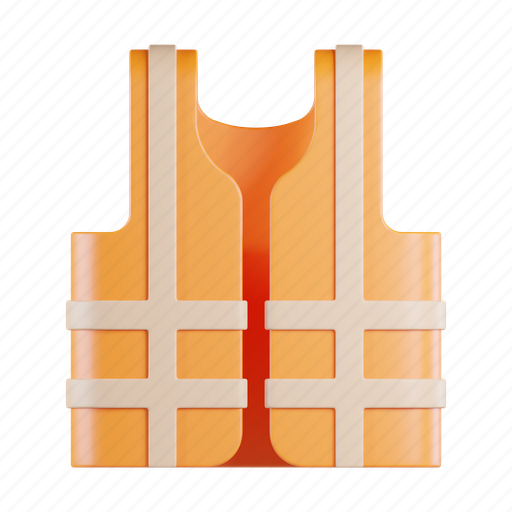 Vest, construction vest, safety, equipment, gear, protection, shield 3D illustration - Download on Iconfinder