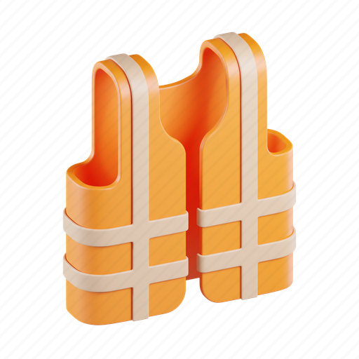 Construction, vest, construction vest, safety, jacket, equipment, protection 3D illustration - Download on Iconfinder