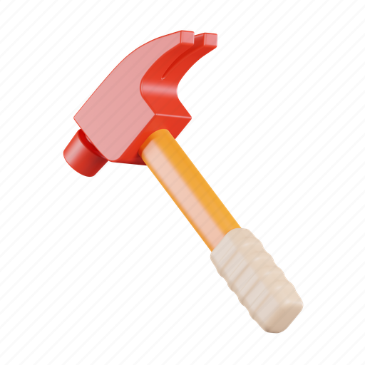 Hammer, tool, construction, repair, equipment 3D illustration - Download on Iconfinder