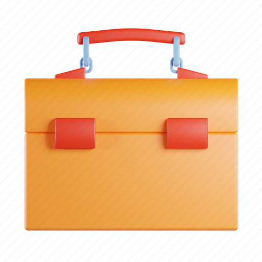 Toolbox, gear, tool, equipment, storage, portable, compartment 3D illustration - Download on Iconfinder