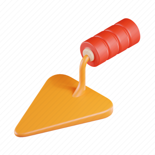 Trowel, gear, tool, supply, equipment, scooping, gardening 3D illustration - Download on Iconfinder