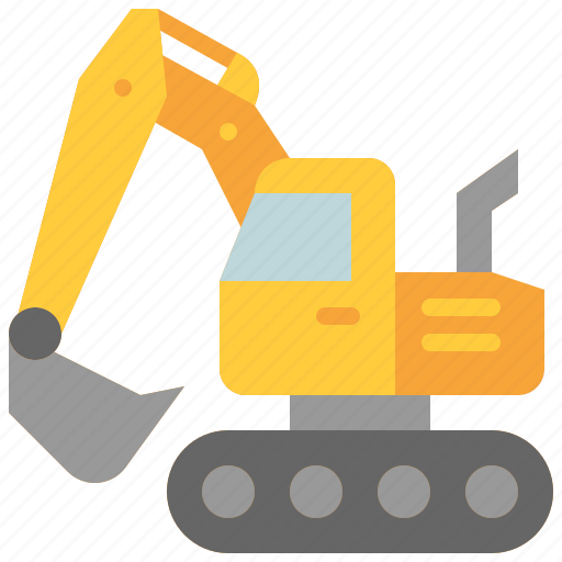 Backhoe, excavator, machinery, vehicle, transportation, construction, heavy icon - Download on Iconfinder