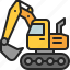 backhoe, excavator, machinery, vehicle, transportation, construction, heavy 