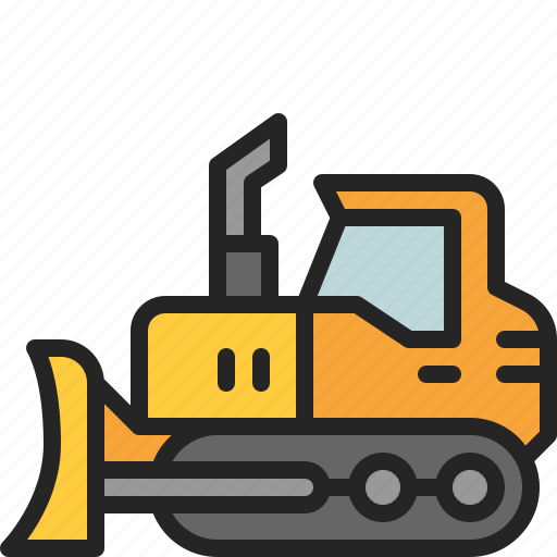 Bulldozer, vehicle, transportation, industry, construction, heavy, machine icon - Download on Iconfinder
