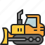bulldozer, vehicle, transportation, industry, construction, heavy, machine 