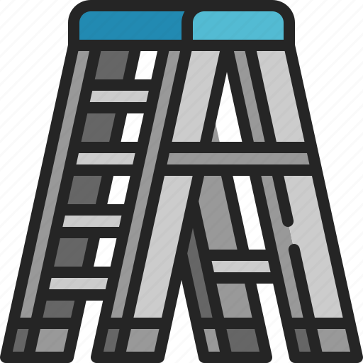 Step, ladder, tool, construction, stair, repair, equipment icon - Download on Iconfinder
