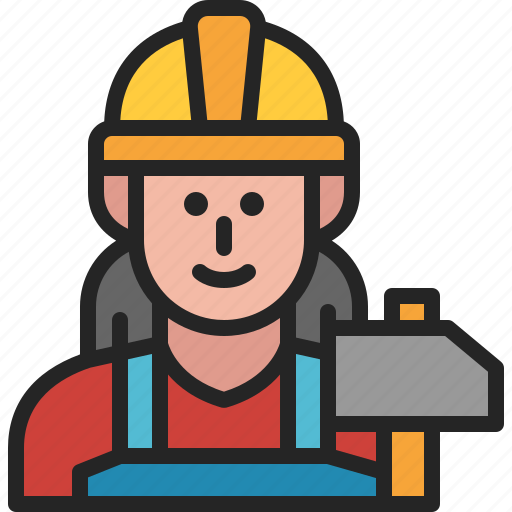 Woman, worker, labor, avatar, construction, staff, user icon - Download on Iconfinder