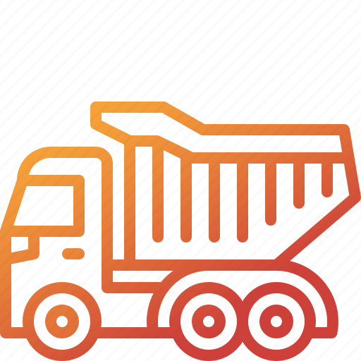 Dump, truck, construction, cargo, vehicle, transportation, heavy icon - Download on Iconfinder