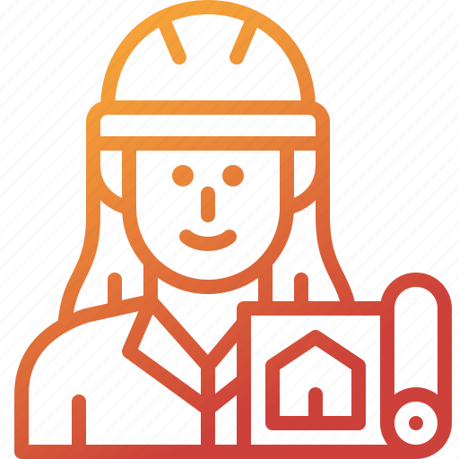Woman, architect, engineer, avatar, construction, user, contractor icon - Download on Iconfinder