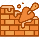 bricklaying, masonry, brick, wall, trowel, construction, tool, build