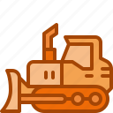 bulldozer, vehicle, transportation, industry, construction, heavy, machine