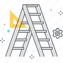 climb up, construction, fix, house, ladder, renovate, tool 