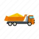 equipment, heavy, industry, sand, transportation, truck, vehicle