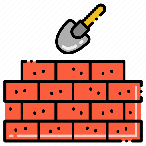 Bricks, construction, spade, wall icon - Download on Iconfinder