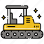 bulldozer, construction, vehicle 