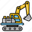 construction, excavator, vehicle 