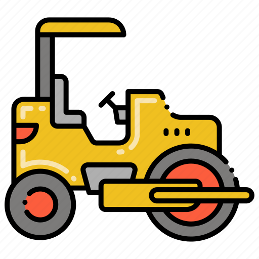 Construction, road, roller, vehicle icon - Download on Iconfinder