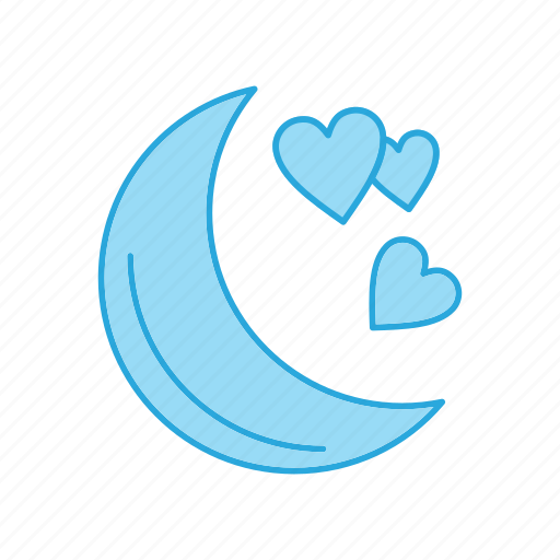 Half, love, lovely, moon, night icon - Download on Iconfinder