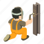 builder, construction, isometric, man, object, welder, worker 