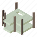 building, city, construction, industry, isometric, object, site