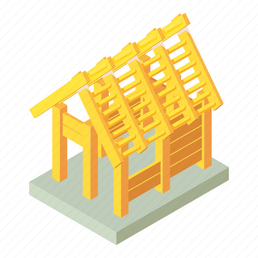 Building, construction, industry, isometric, object, site, wood icon - Download on Iconfinder