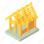 building, construction, industry, isometric, object, site, wood 