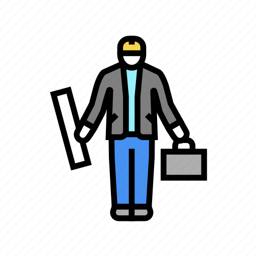 Engineer, architect, construction, building, repair, ladder icon - Download on Iconfinder