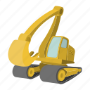 digger, engineering, excavator, heavy, machinery, tractor, vehicle 