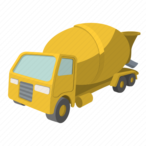 Cement, concrete, cute, heavy, mixer, truck, vehicle icon - Download on Iconfinder