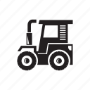 bulldozer, dredger, equipment, machinery, soil compactor, steamroller, tractor