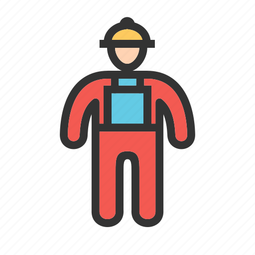 Builder, construction, engineer, helmet, labor, man, worker icon - Download on Iconfinder