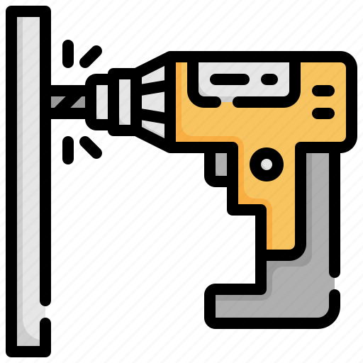 Drilling, machine, drill, hand, construction, and, tools icon - Download on Iconfinder