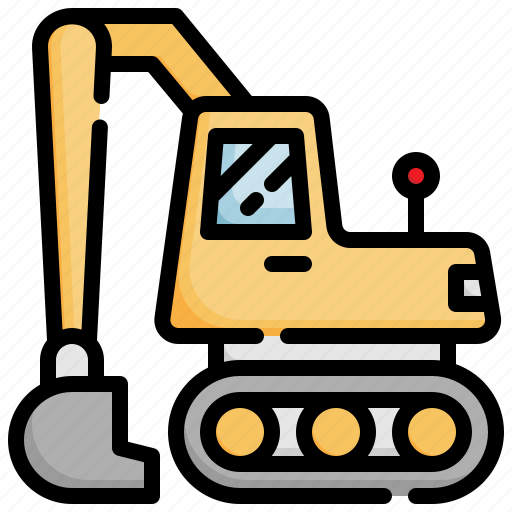 Excavator, excavators, backhoe, construction, and, tools icon - Download on Iconfinder