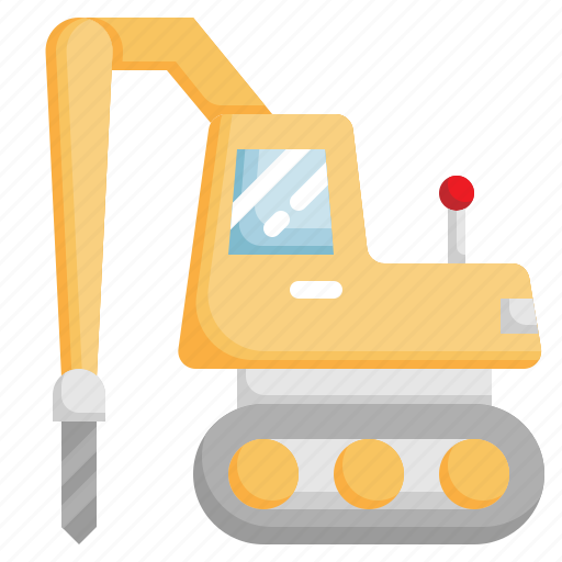 Drilling, machine, digging, heavy, equipment, machinery icon - Download on Iconfinder