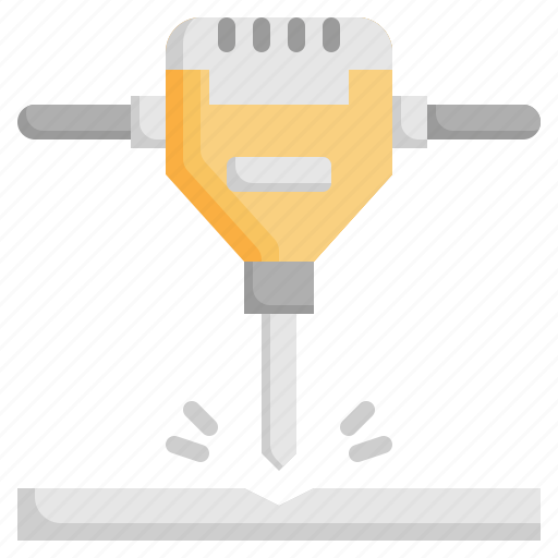Jackhammer, construction, and, tools, tool, mechanic, working icon - Download on Iconfinder