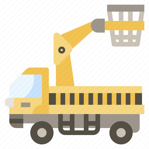 Construction, heavy, hydraulic, lift, tools, truck, vehicle icon - Download on Iconfinder