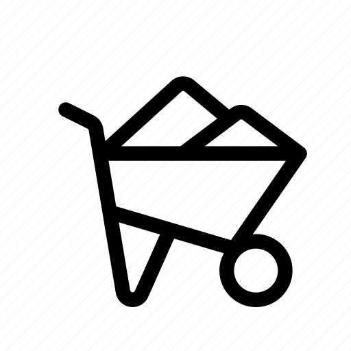 Wheelbarrow, transport, vehicle, construction, tool icon - Download on Iconfinder