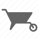 cart, construction, wheelbarrow