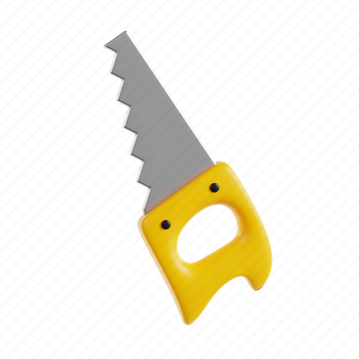 Hand saw, saw, wood, cut, work, equipment, tool 3D illustration - Download on Iconfinder