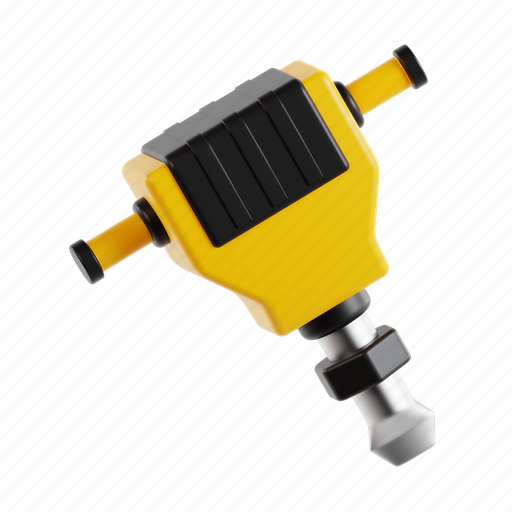 Jackhammer, dig, construction, work, tools, equipment, tool 3D illustration - Download on Iconfinder