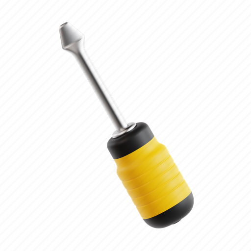 Screwdriver, construction, work, repair, tools, equipment, tool 3D illustration - Download on Iconfinder