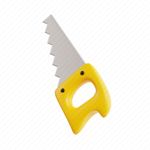 Hand saw, saw, wood, cut, work, equipment, tool 3D illustration - Download on Iconfinder