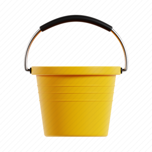 Water bucket, construction, work, maintenance, tools, equipment, tool 3D illustration - Download on Iconfinder