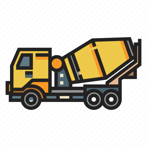 Cement, concrete, concreting, construction, mixer, truck, vehicle icon - Download on Iconfinder